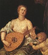 MICHELI Parrasio The Lute-playing Venus with Cupid ASG Spain oil painting artist